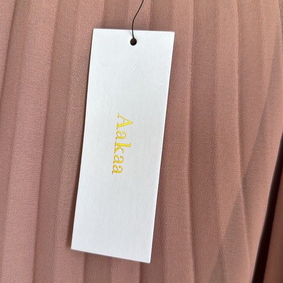 Aakaa Pleated Maxi Skirt - Mauve Sz Medium - Picture 4 of 11